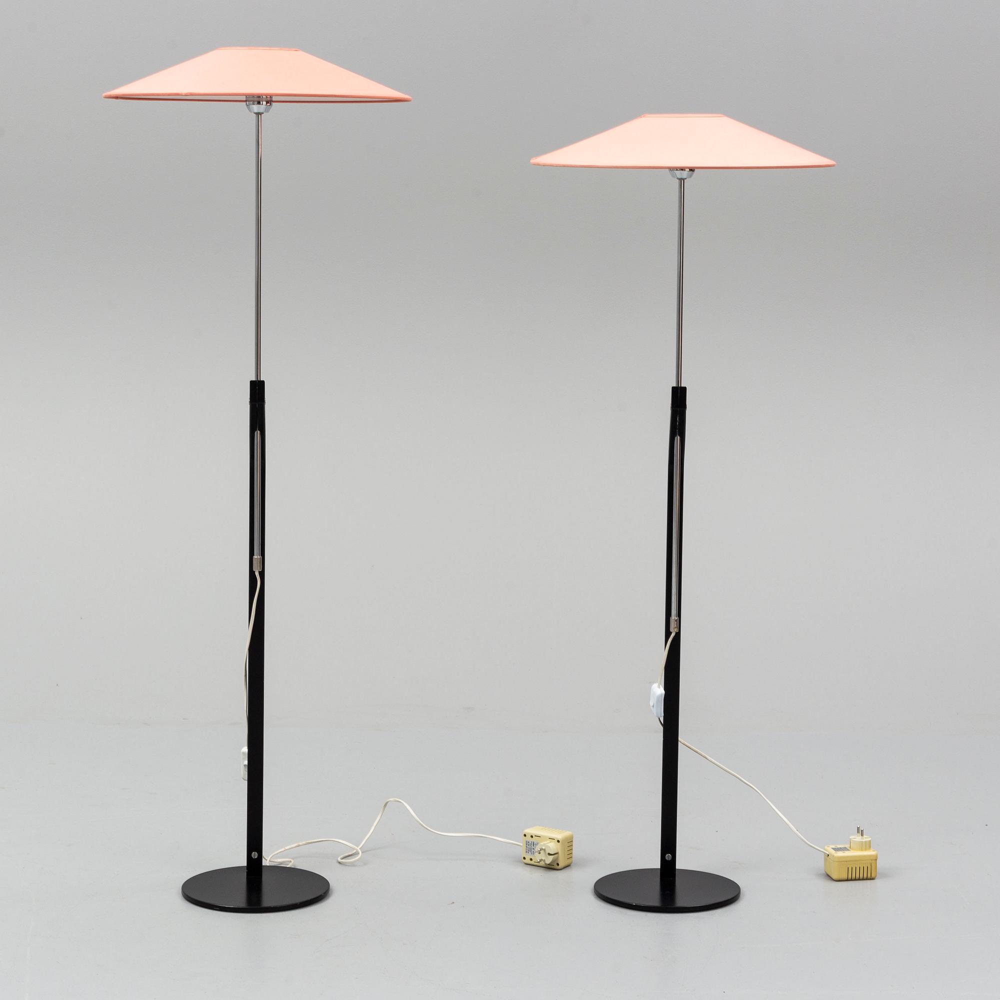 LARS BESSFELT, a pair of 'Hockey' floor lamps, Ateljé Lyktan, Åhus. Model designed 1986.