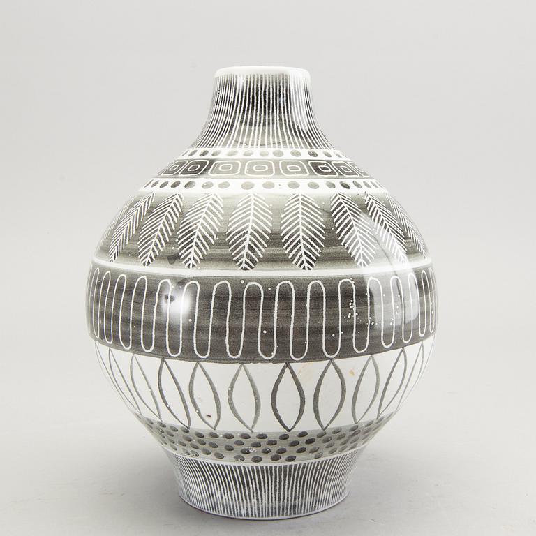 Ingrid Atterberg, Vase "Grafika", Upsala-Ekeby, Sweden 1950's.