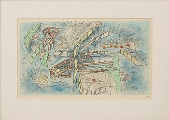 ROBERTO MATTA, färgetsning, signerad och numrerad 100/100.