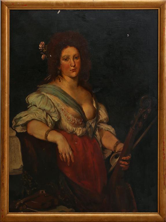 OKÄND KONSTNÄR, olja på duk, ej signerad, 1800-tal.