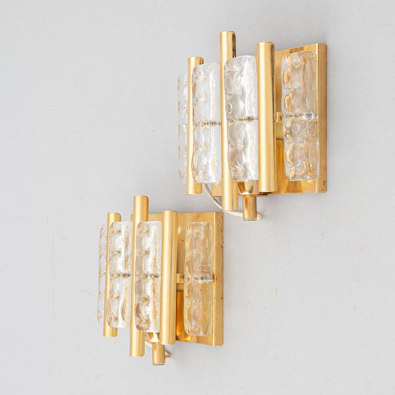 Hans-Agne Jakobsson, a pair of wall lights, Markaryd, 1960's/70's.