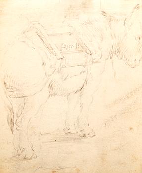 Johan Heinrich Roos, animal studies, three pieces, 17th century.
