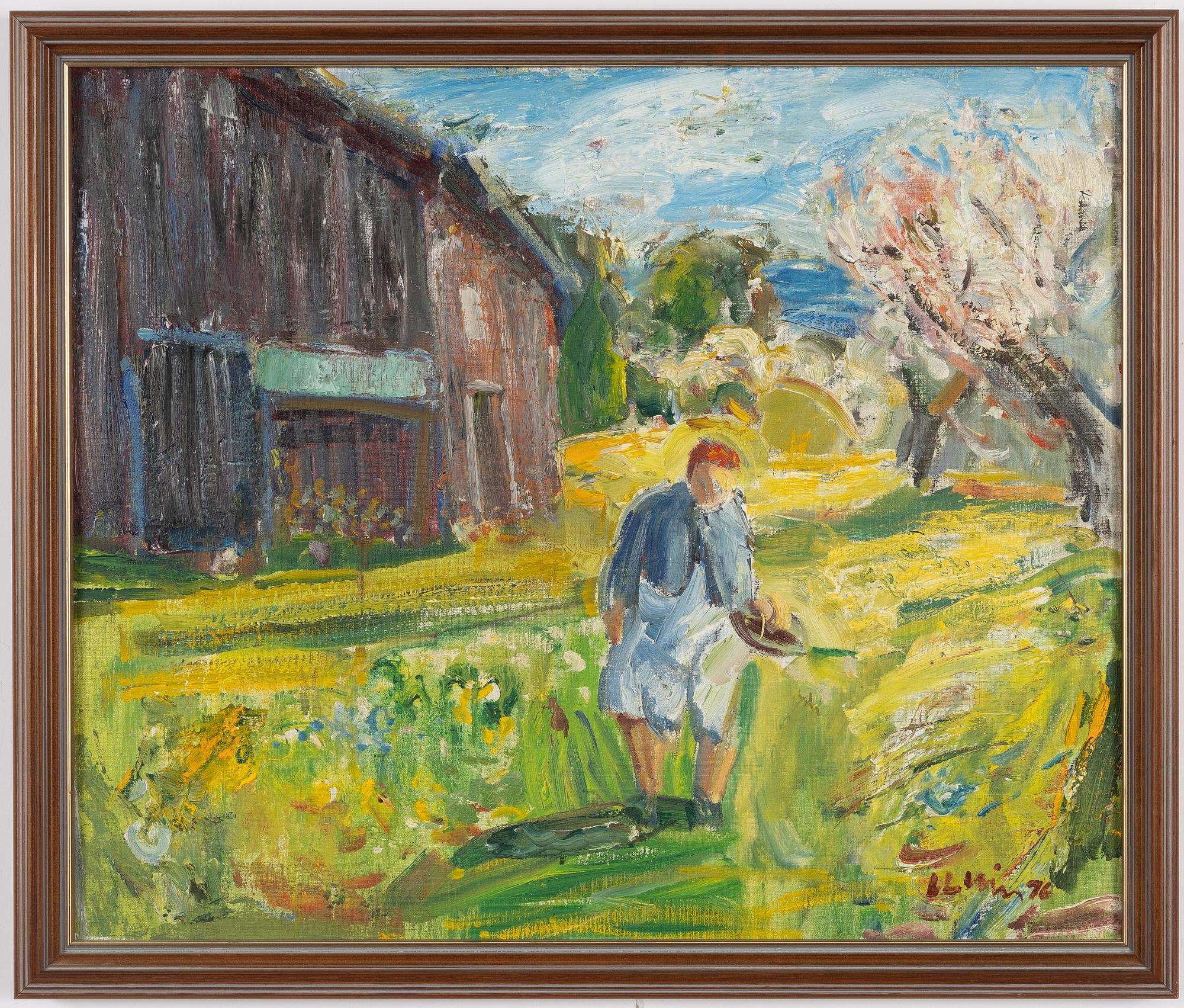 Lars Lerin, I trädgården.