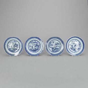 TALLRIKAR, 13 st, porslin, Kina, bla Xianqing.