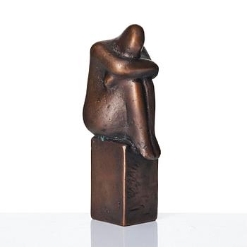 Lisa Larson, Skulptur ”Tänkaren", patinerad brons, Galleri Scandia, efter 1978, ed. 586/999.