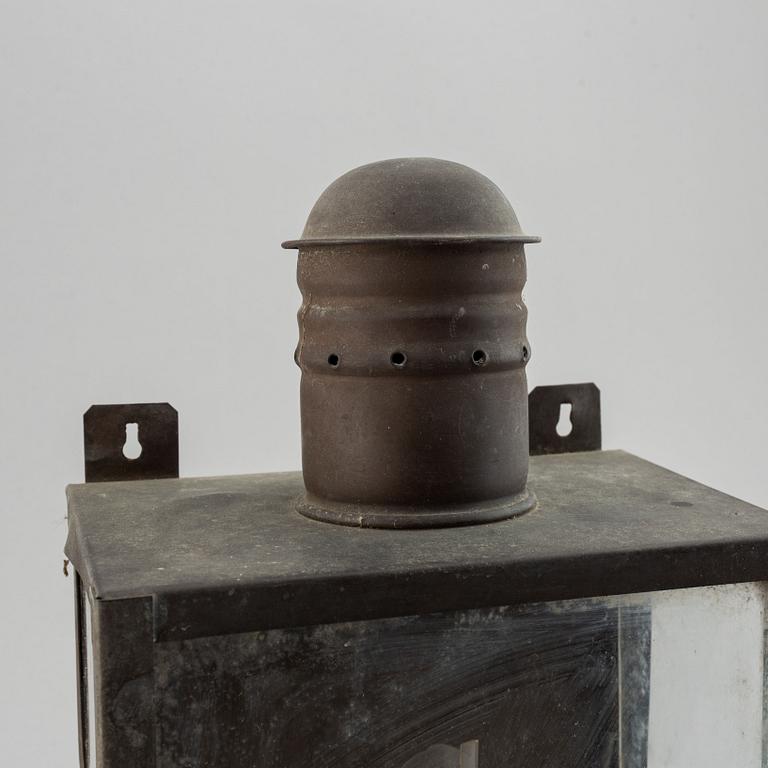 A 19th century tinplate lantern.