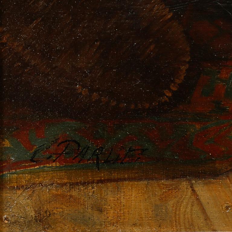 OKÄND KONSTNÄR, olja på duk, signerad, 1800-tal.