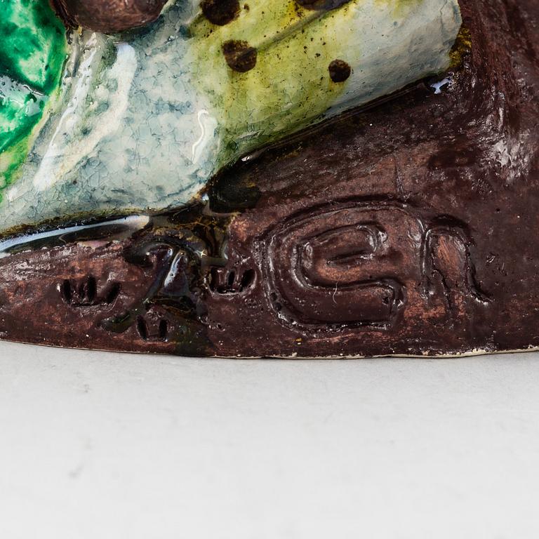 GUNNAR NYLUND, a stoneware sculpture of an ermine, Rörstrand, mid 20th century.