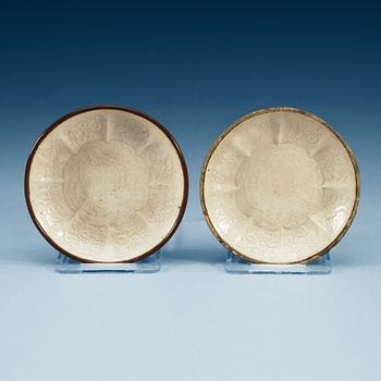 A pair of ding dishes, Song dynasty (960-1279).