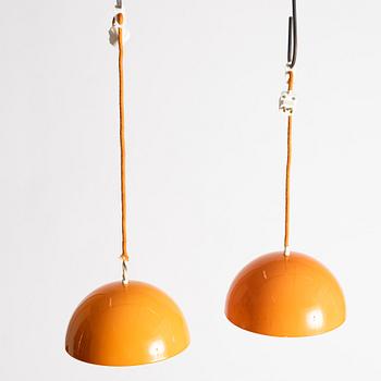 Verner Panton, a pair of 'Flowerpot' ceiling lamps, Louis Poulsen, second half of the 20th century.