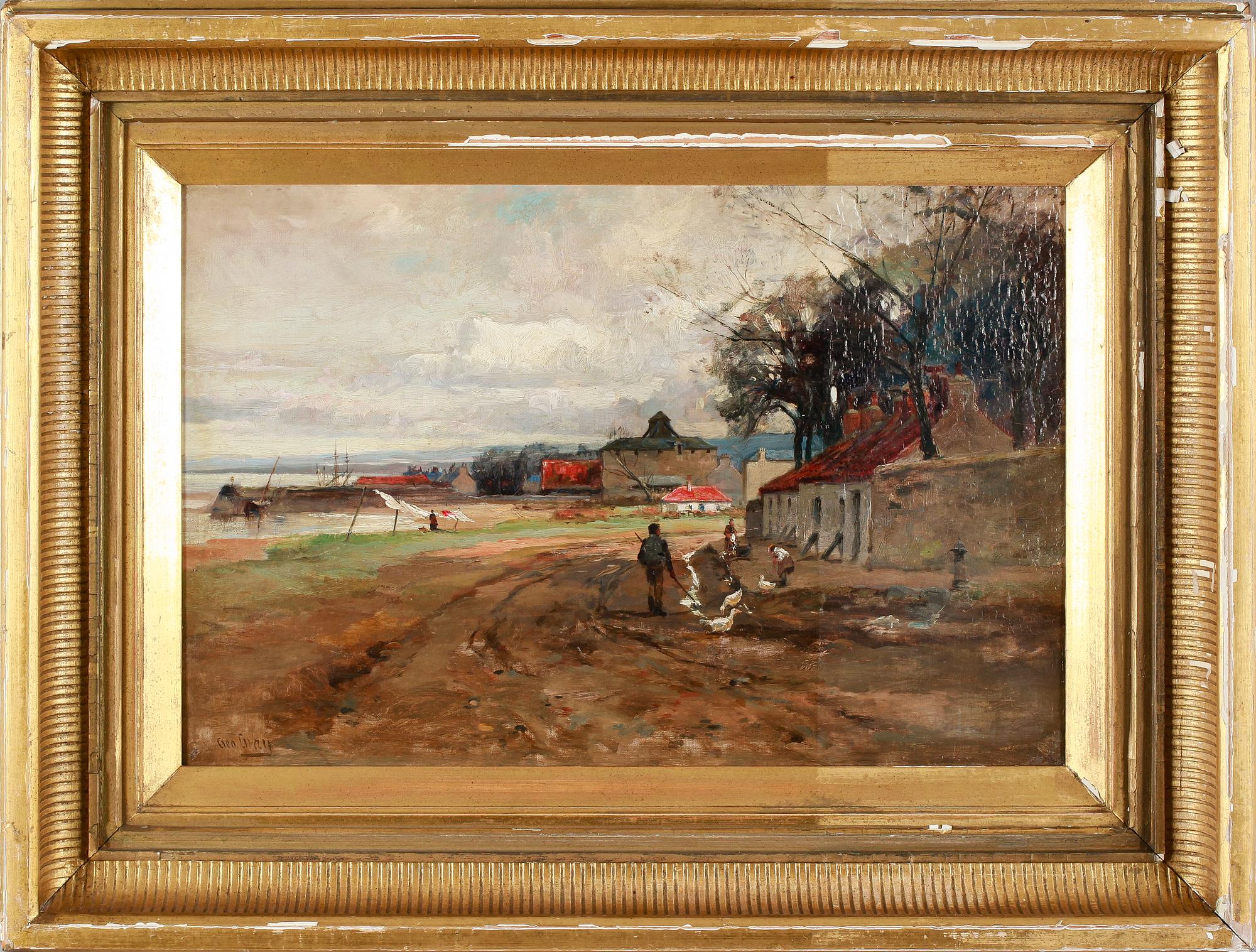 GEORGE GRAY, olja på duk, signerad, Storbritannien, verksam 1866-1910.