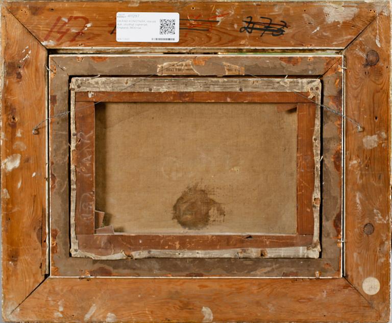 OKÄND KONSTNÄR, olja på duk, otydligt signerad, England, 1800-tal.