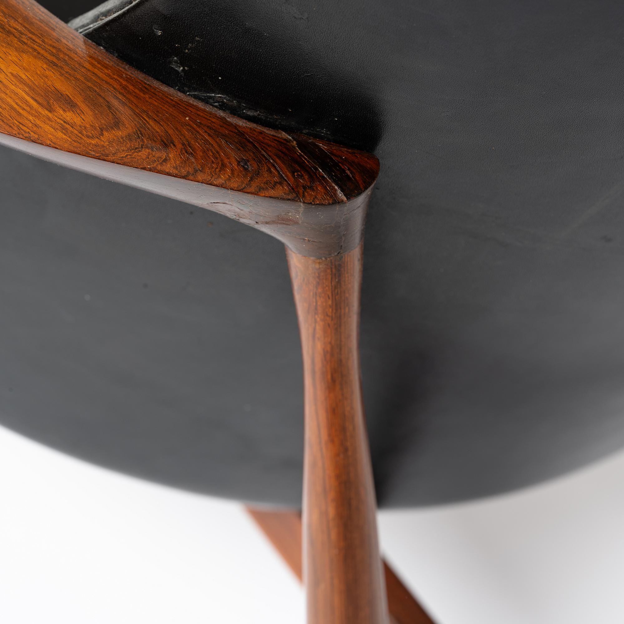 Ib Kofod-Larsen, a rosewood "Elizabeth" easy chair, cabinetmakers Christensen & Larsen, Denmark, 1950s-60s.