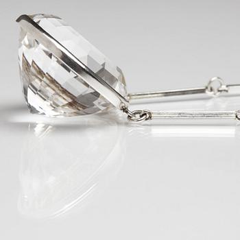 Wiwen Nilsson, a sterling and rock crystal necklace, Lund, Sweden 1965.