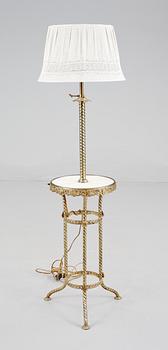 GOLVLAMPA, mässing, sekelskiftet 1900.