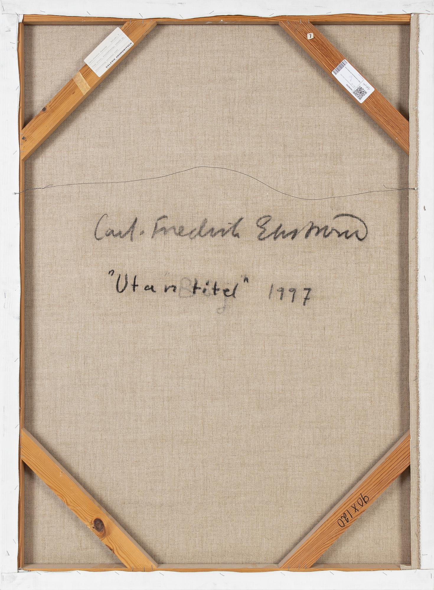 Carl-Fredrik Ekström, signerad och daterad 1997 a tergo. Olja på duk.