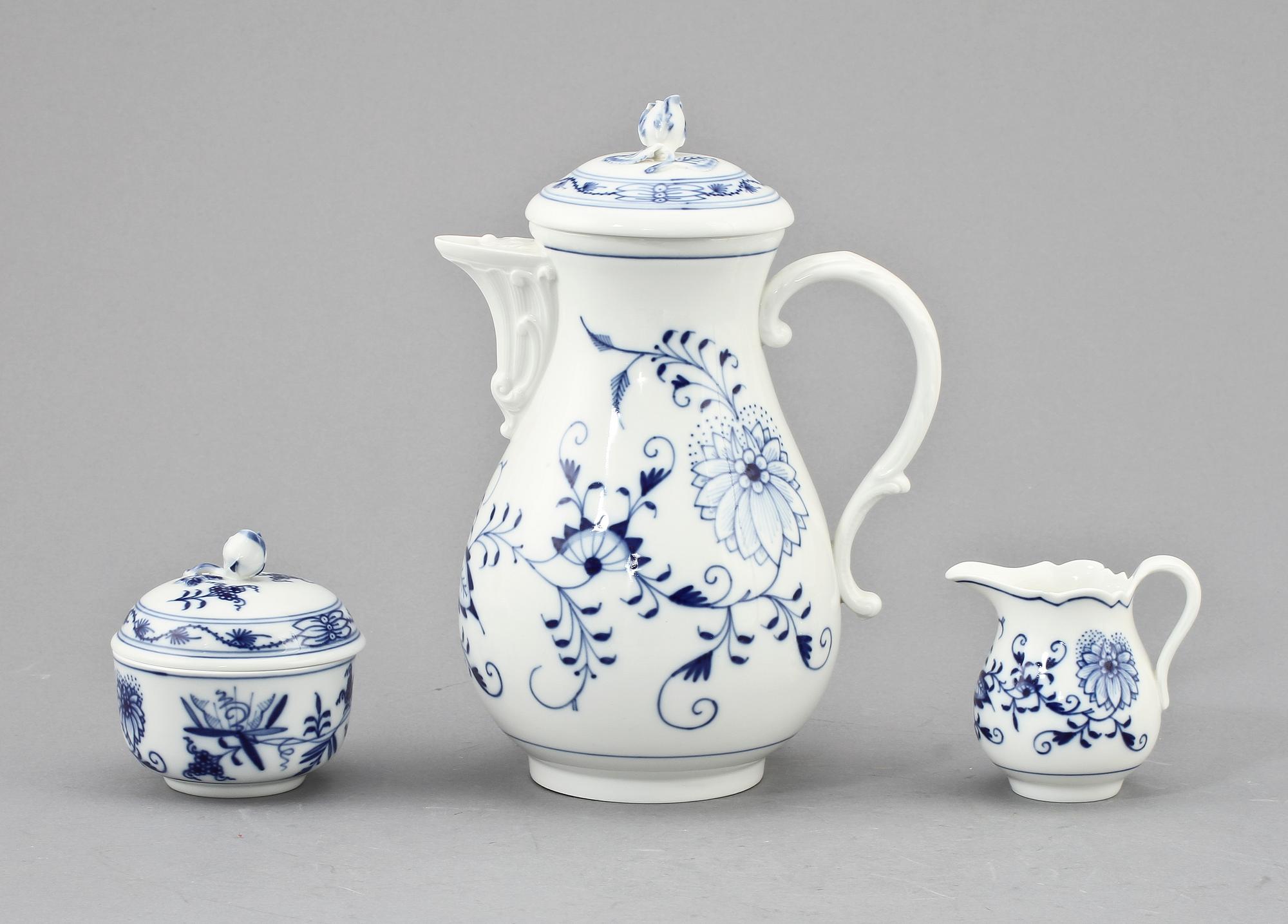 SERVISDELAR, 12 st, porslin, Meissen.