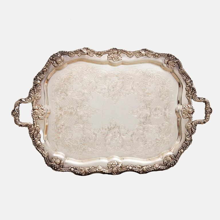 Trays 2 pcs of nickel silver mid/second half of the 20th century.