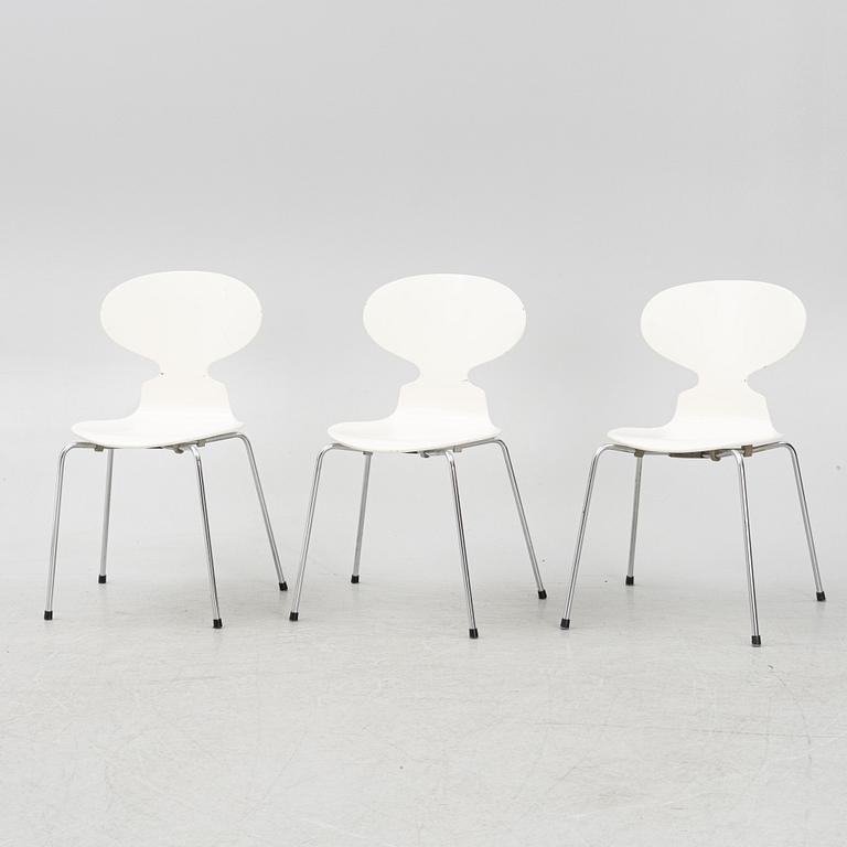 Arne Jacobsen, a set of four 'Myran' chairs, Fritz Hansen, Denmark, mid 20th Century.