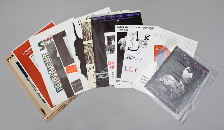 UTSTÄLLNINGSAFFISCHER, 17 st, 1900-talets andra hälft.