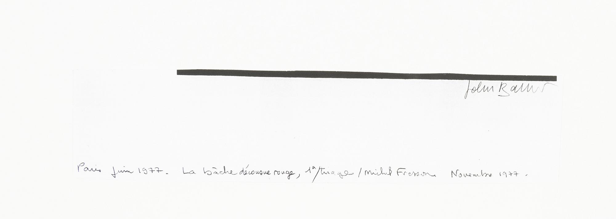 John Batho, fotografi, signerad.