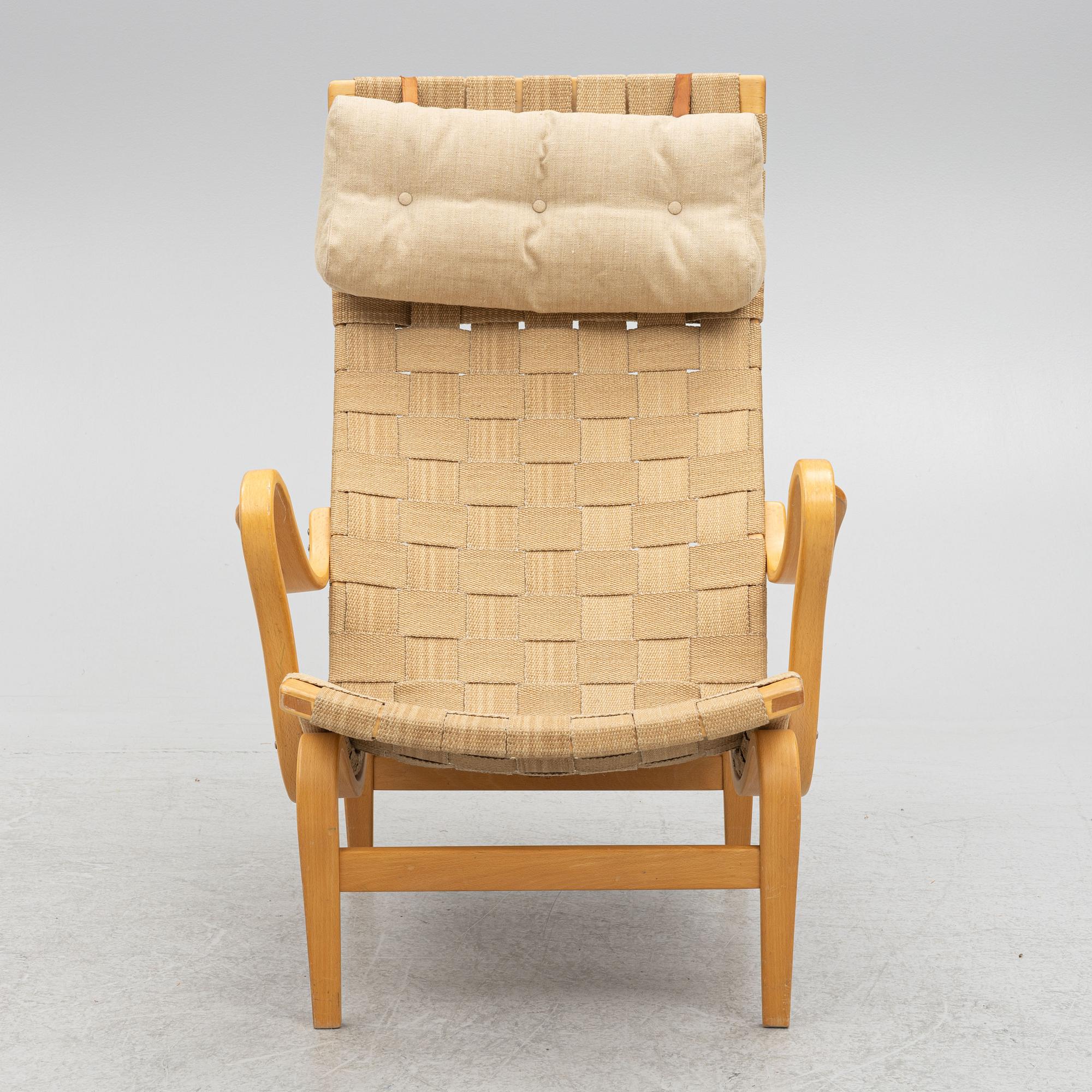 Bruno Mathsson, armchair, "Pernilla", Karl Mathsson Company 1975.