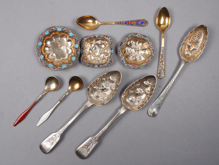 PARTI SILVER, 10 delar. Bl.a Ryssland och England.