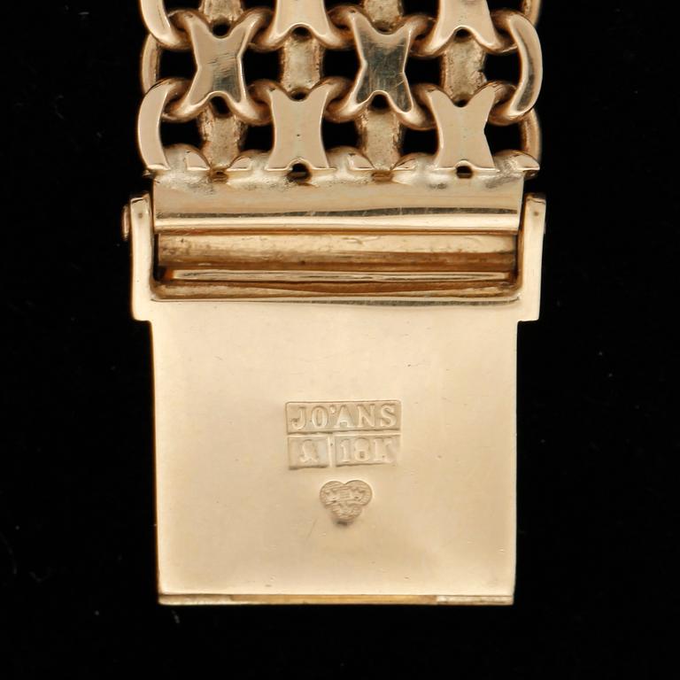 HERRARMBANDSUR, Omega, manuell, doublé, armlänk guld, 18 K, Jo´Ans.