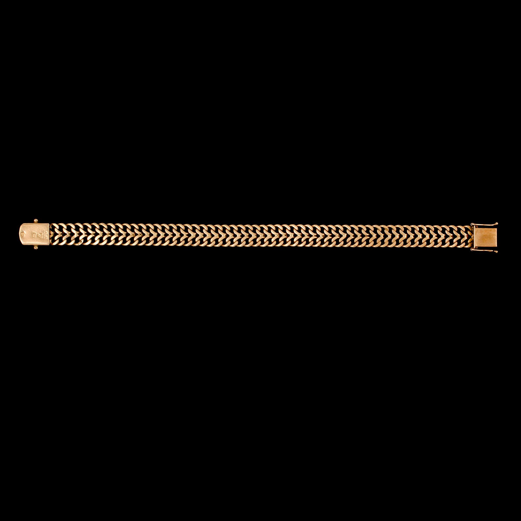ARMLÄNK, 18k guld, Ädelsmycken AB, Stockholm, 1965. vikt 31 g.