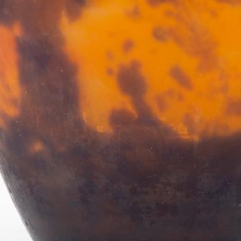 An Art Nouveau glass vase, Muller Frères, Luneville, France.