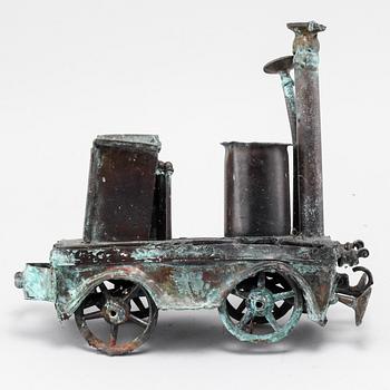 a metal sculpture, not signed.