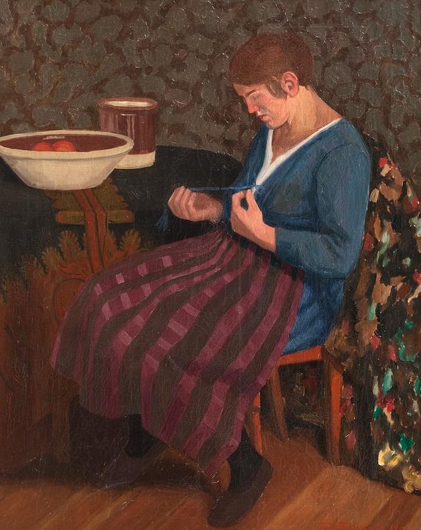 Juho Rissanen, WOMAN IN A BLUE DRESS.