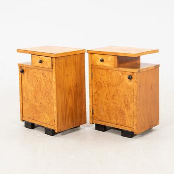 Bedside tables, a pair of Art Deco, first half of the 20th century.