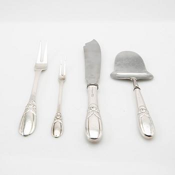 Evald Nielsen, Silver cutlery, 12 pieces, silver, Denmark.