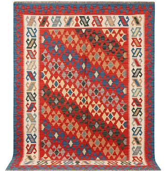 A Kilim rug, c. 202 x 157 cm.