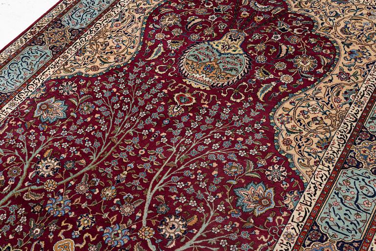 A Tabriz carpet, north-western Iran, figural, c. 270 x 180 cm.