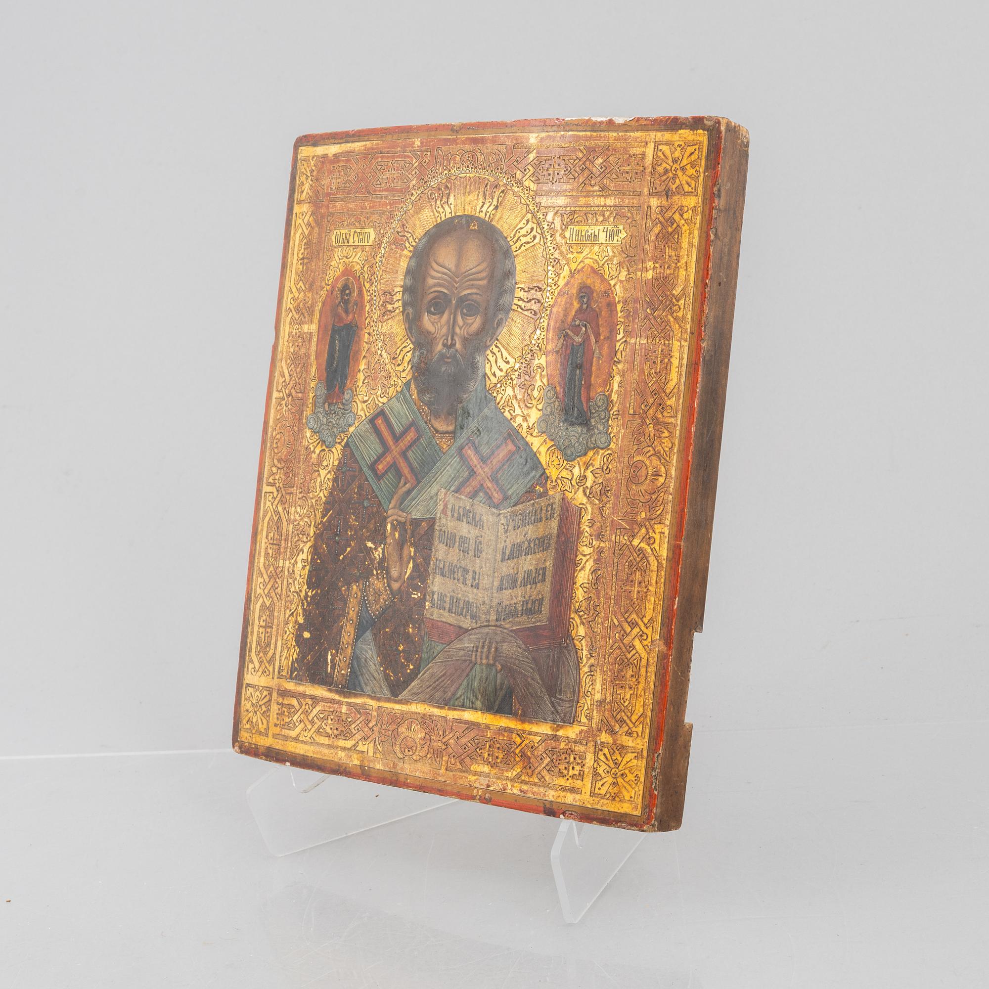 Icon, Russia, 19th century, St Nicholas.