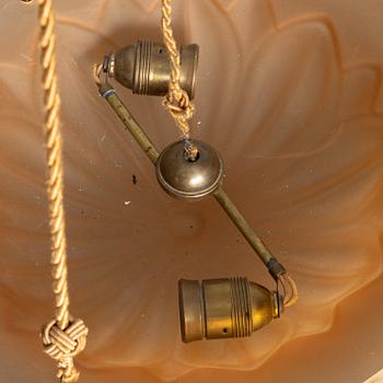 Harald Notini, taklampa, modell 10074, Arvid Böhlmarks Lampfabrik, Stockholm, 1930-tal.