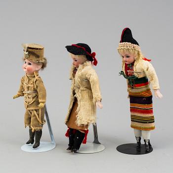 three German porcelain dolls from the 1910-/1920's.