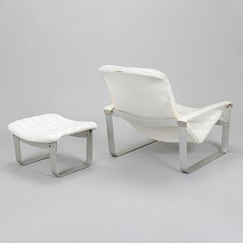 Ilmari Lappalainen, a "Pulkka" easy chair and ottoman for Asko, designed year 1968.