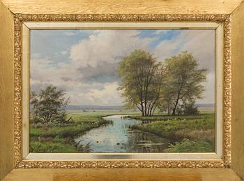 AUGUST JACOBSEN, oil on canvas. Signed.