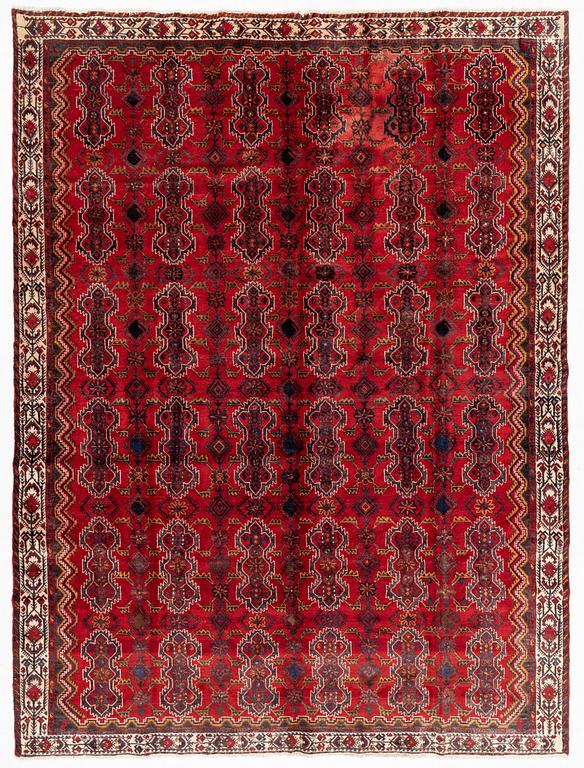 An Afshar carpet, c. 370 x 280 cm.