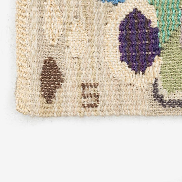 Barbro Sprinchorn, a textile, 'Vindruvor', tapestry variant, c. 36 x 36 cm signed S.