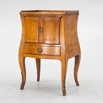 A Swedish rococo chamberpot cupboard, later part 18th century.