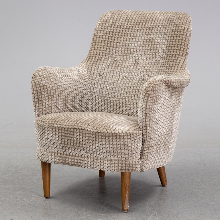 Carl Malmsten, a 'Samsas' easy chair, AB OH Sjögren, Tranås, 1986.