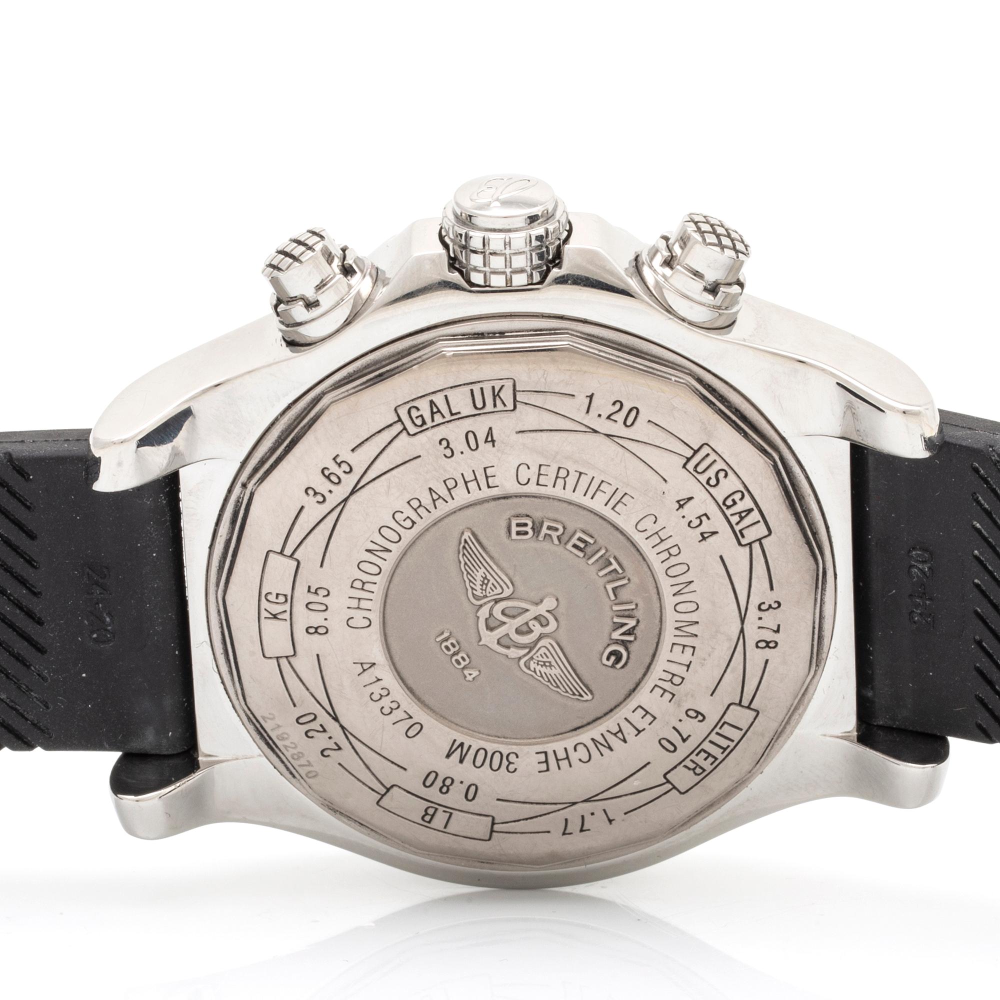 Breitling Super Avanger, Chronometer, chronograph, wristwatch, 44,8 mm.