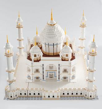 Prebuilt LEGO set "Taj Mahal" with box and instructions, Denmark, 2008.