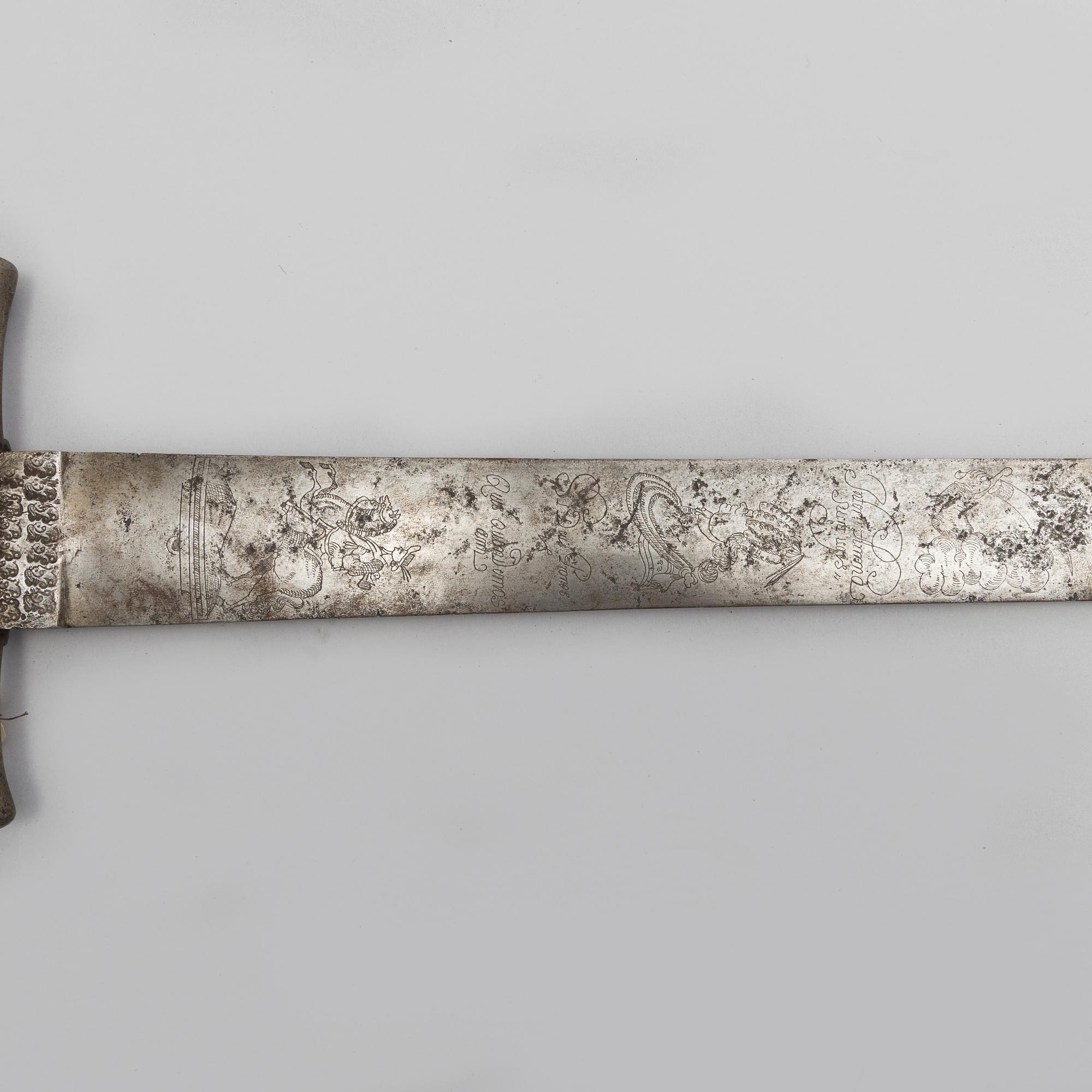 SLAGSVÄRD, Holland/Tyskland, med klinga från 1640-talet.