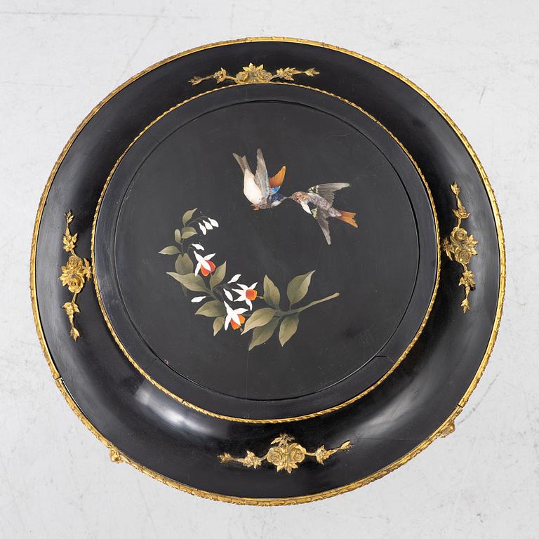 A rococo-revival pietre dure-top table, later part 19th century.