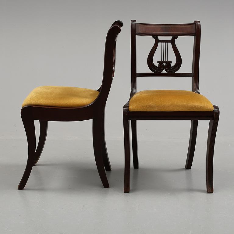 MATSALSMÖBLEMANG, engelsk-stil, 7 delar, 1900-talets mitt.
